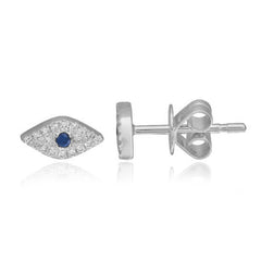 Small Pave Evil Eye Stud