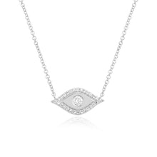 Load image into Gallery viewer, Pave and Gold Evil Eye Necklace
