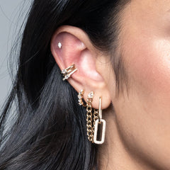 Mini Solitaire Gold Cuff