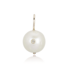 Load image into Gallery viewer, Bezel Diamond On Pearl Charm
