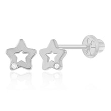 Load image into Gallery viewer, Baby Gold Cutout Diamond Earring
