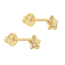 Load image into Gallery viewer, Baby Gold Star Diamond Earring
