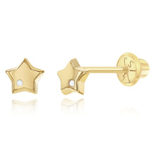 Load image into Gallery viewer, Baby Gold Star Diamond Earring
