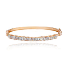 Load image into Gallery viewer, Baguette Diamonds Sliding Bangle
