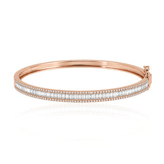 Baguette and Diamond Bangle