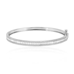 Baguette and Diamond Bangle