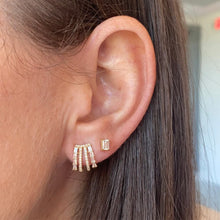 Load image into Gallery viewer, Baguette and Diamond Four Wrap Earrings

