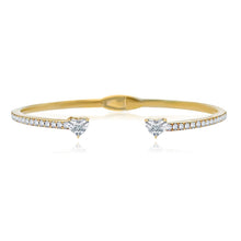 Load image into Gallery viewer, Two Diamonds  Pave Cuff Bangle
