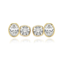 Load image into Gallery viewer, Two-Diamond Bezel Stud Earring
