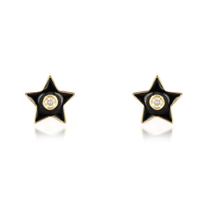 Enamel Star Stud Earring