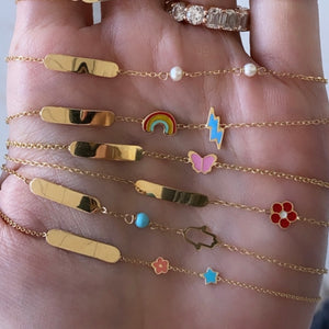 Pearls Girls Id Bracelet