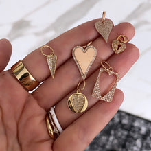 Load image into Gallery viewer, Pave Heart Lock Huggie Charm

