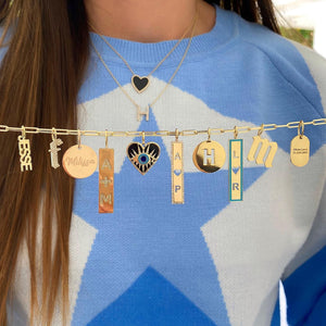 Cutout Initial Disc Charm