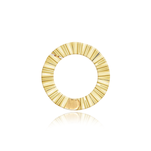 Circle Striped Openable Gold Clasp