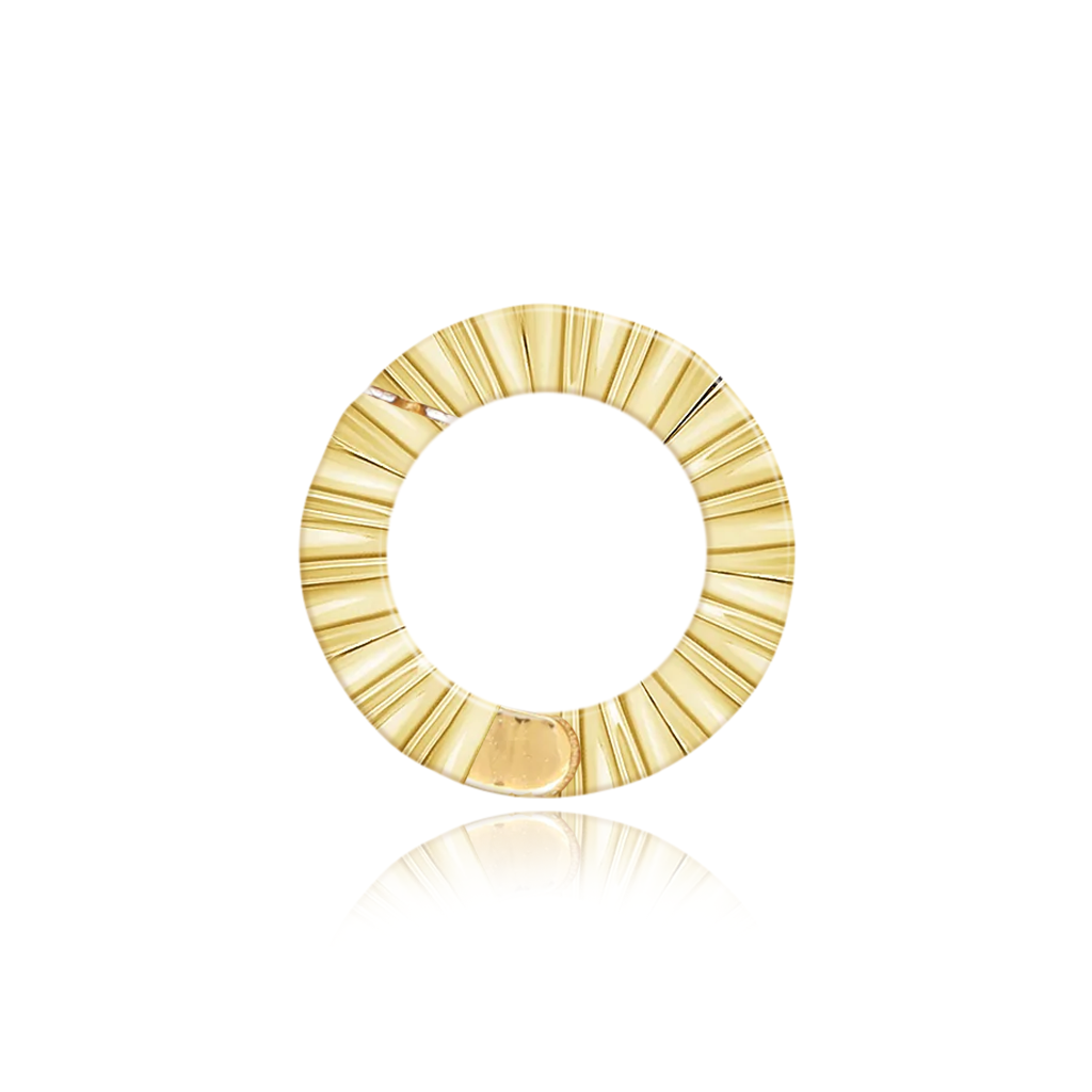 Circle Striped Openable Gold Clasp