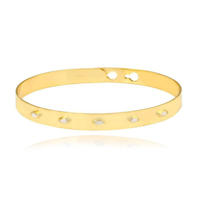 Clip On Diamond Bangle