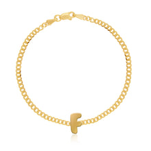 Load image into Gallery viewer, Gold Initial Cuban Bracelet
