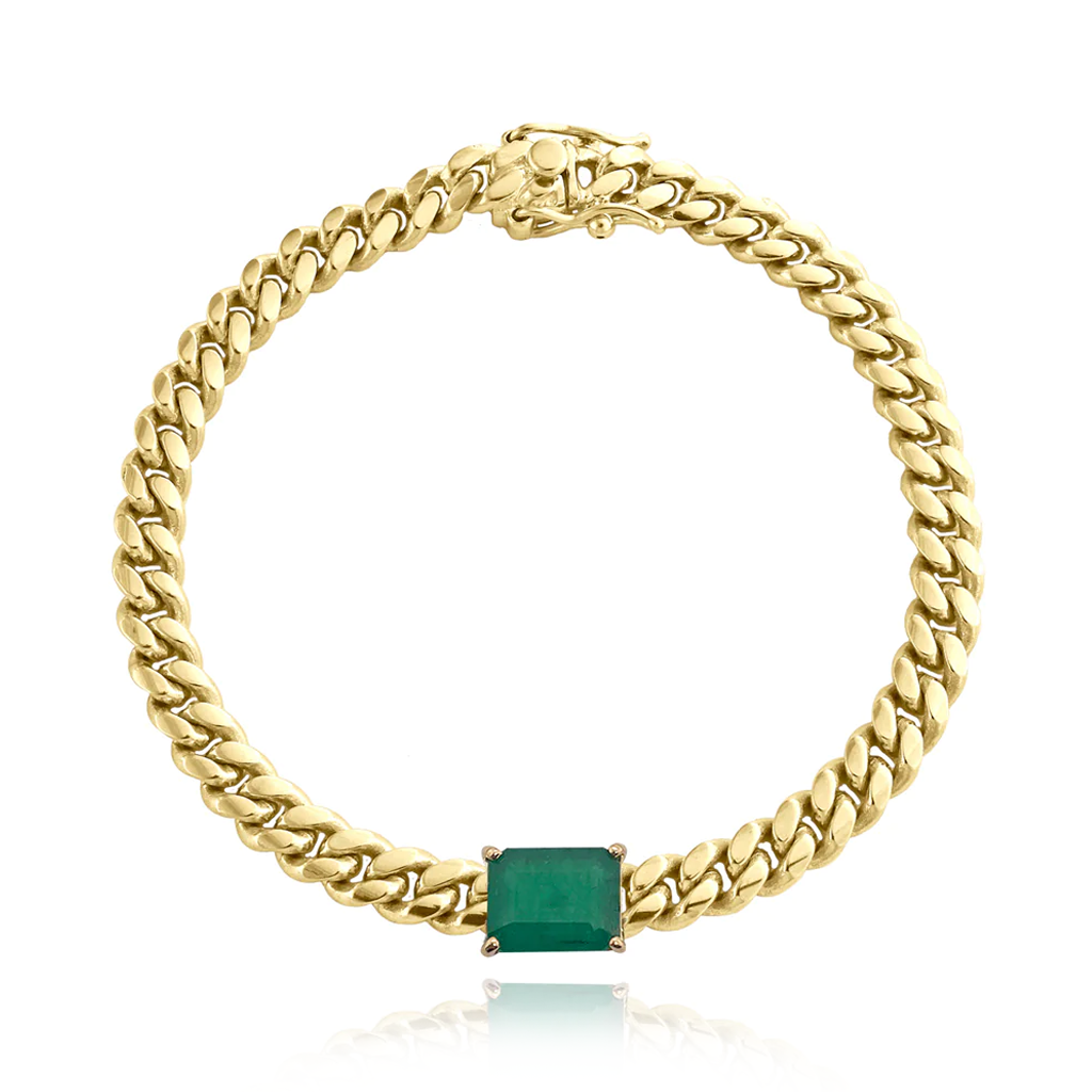 Gemstone Cuban Bracelet