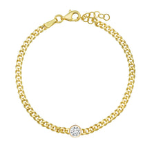 Load image into Gallery viewer, Diamond Bezel Cuban Bracelet
