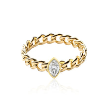 Load image into Gallery viewer, Cuban Bezel Diamond Ring
