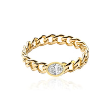 Load image into Gallery viewer, Cuban Bezel Diamond Ring

