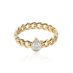 Cuban Bezel Diamond Ring