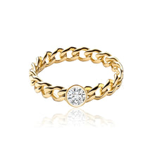 Load image into Gallery viewer, Cuban Bezel Diamond Ring
