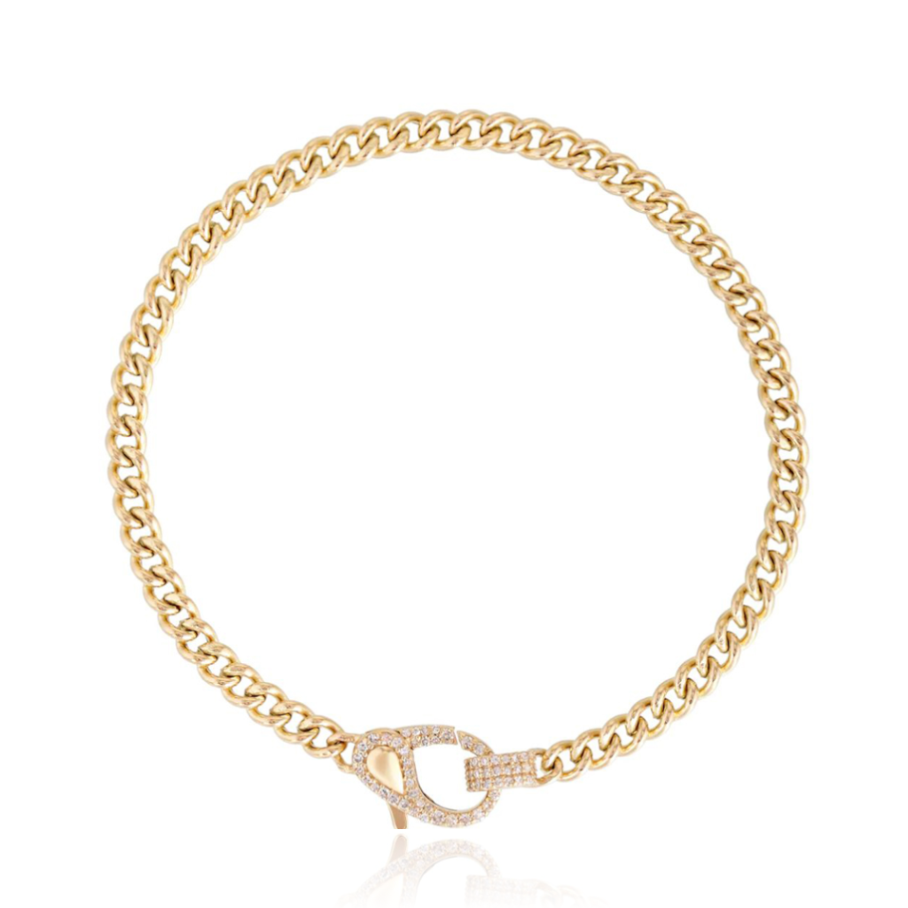 Cuban Diamond Clasp Chain Bracelet