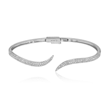 Load image into Gallery viewer, Curved Pave Claw Bangle
