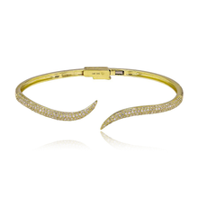 Load image into Gallery viewer, Curved Pave Claw Bangle
