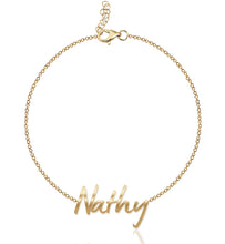 Load image into Gallery viewer, Cutout Gold Name Bracelet
