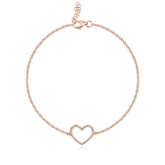 Cutout Pave Heart Bracelet
