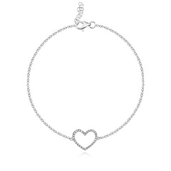 Cutout Pave Heart Bracelet