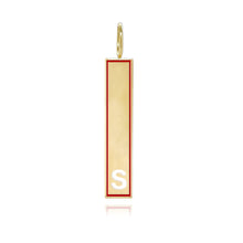 Load image into Gallery viewer, Cutout Initial Enamel Plate Charm
