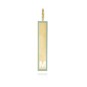 Cutout Initial Enamel Plate Charm