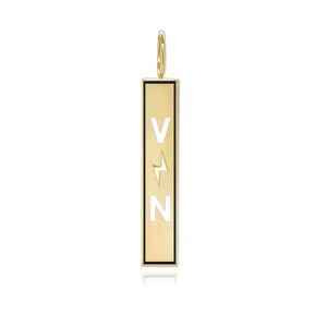 Cutout Personalized Enamel Plate Charm