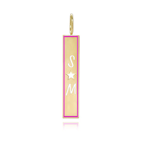 Cutout Personalized Enamel Plate Charm
