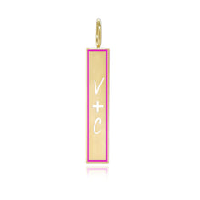 Load image into Gallery viewer, Cutout Personalized Enamel Plate Charm
