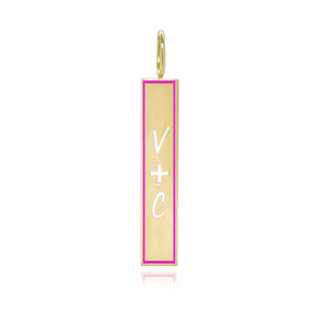 Cutout Personalized Enamel Plate Charm