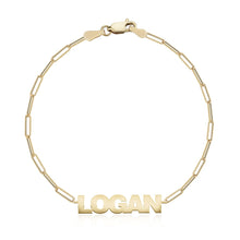Load image into Gallery viewer, Cutout Name Paperclip Bracelet
