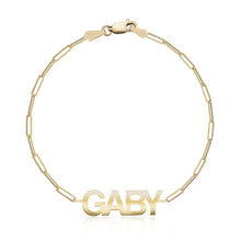 Load image into Gallery viewer, Cutout Name Paperclip Bracelet
