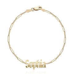 Cutout Gold Name Bracelet