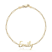 Load image into Gallery viewer, Cutout Name Paperclip Bracelet
