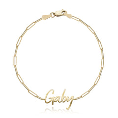 Cutout Gold Name Bracelet