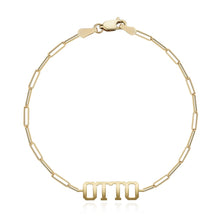 Load image into Gallery viewer, Cutout Name Paperclip Bracelet

