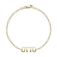Cutout Gold Name Bracelet