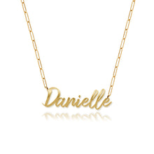 Load image into Gallery viewer, Cutout Name Paperclip Necklace
