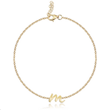 Load image into Gallery viewer, Gold Initial Chain Bracelet
