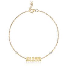 Load image into Gallery viewer, Two Diamond Multi Shape Cutout Name Bracelet
