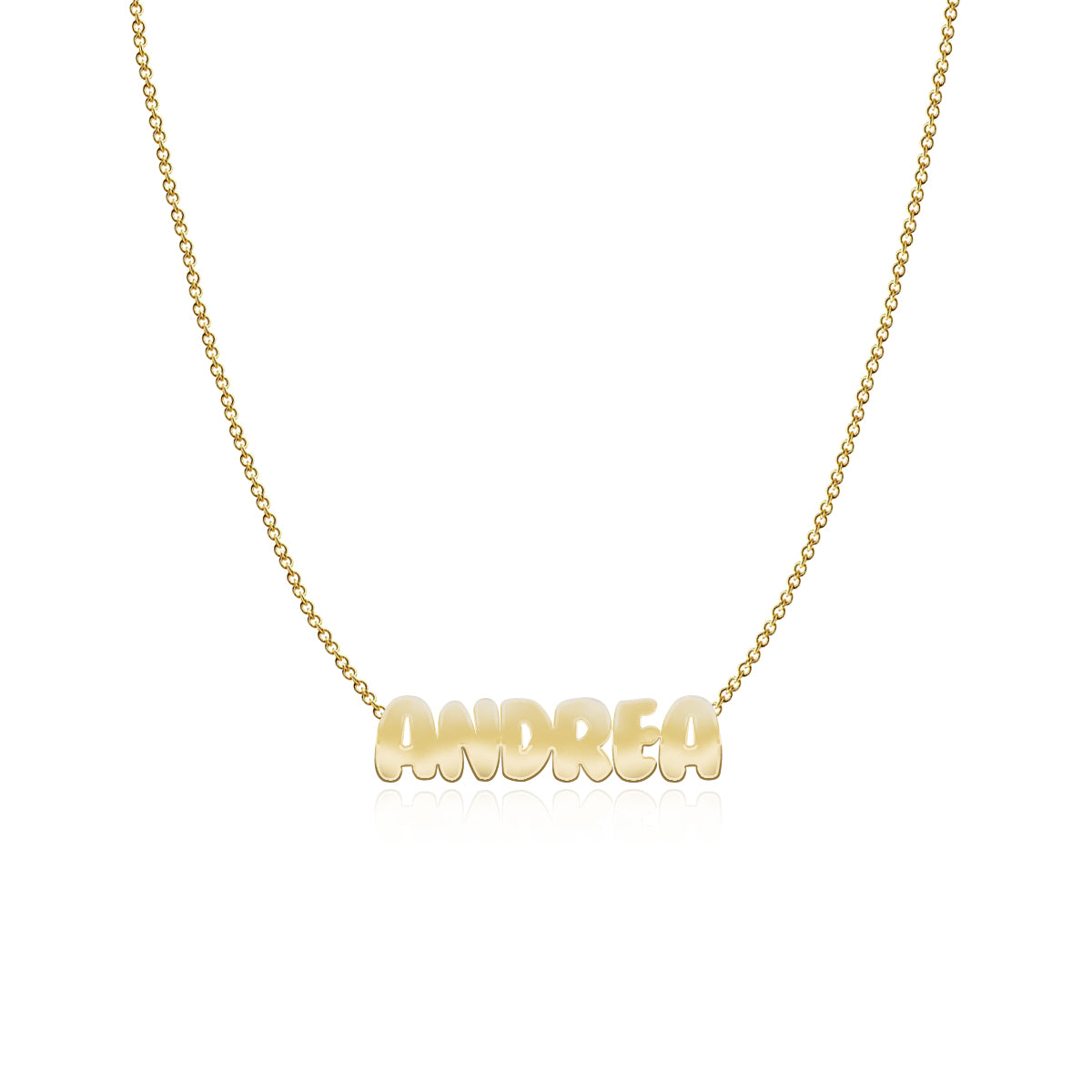 Cutout Name Chain Necklace